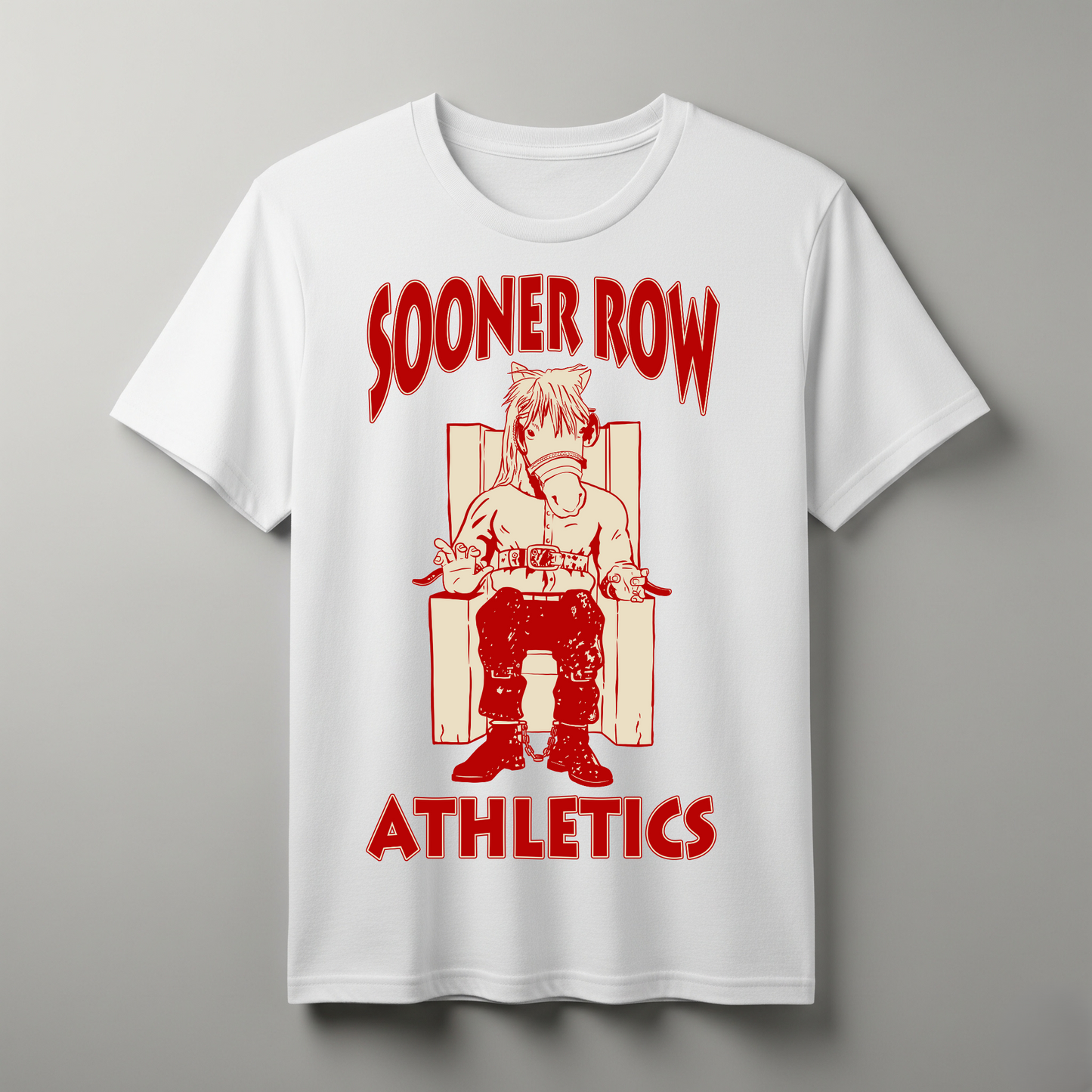 Sooner Row Full Body (Crimson) T-Shirt